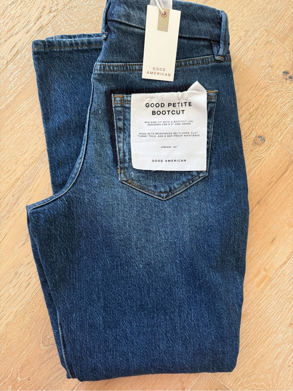 Good American good petite bootcut jeans Dark Blue Bootcut Jeans NWT size6/28